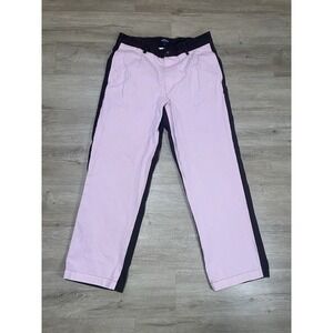Noah NYC Women's Size 32 Twill Single Pleat Straight Leg Pants Pink Brown